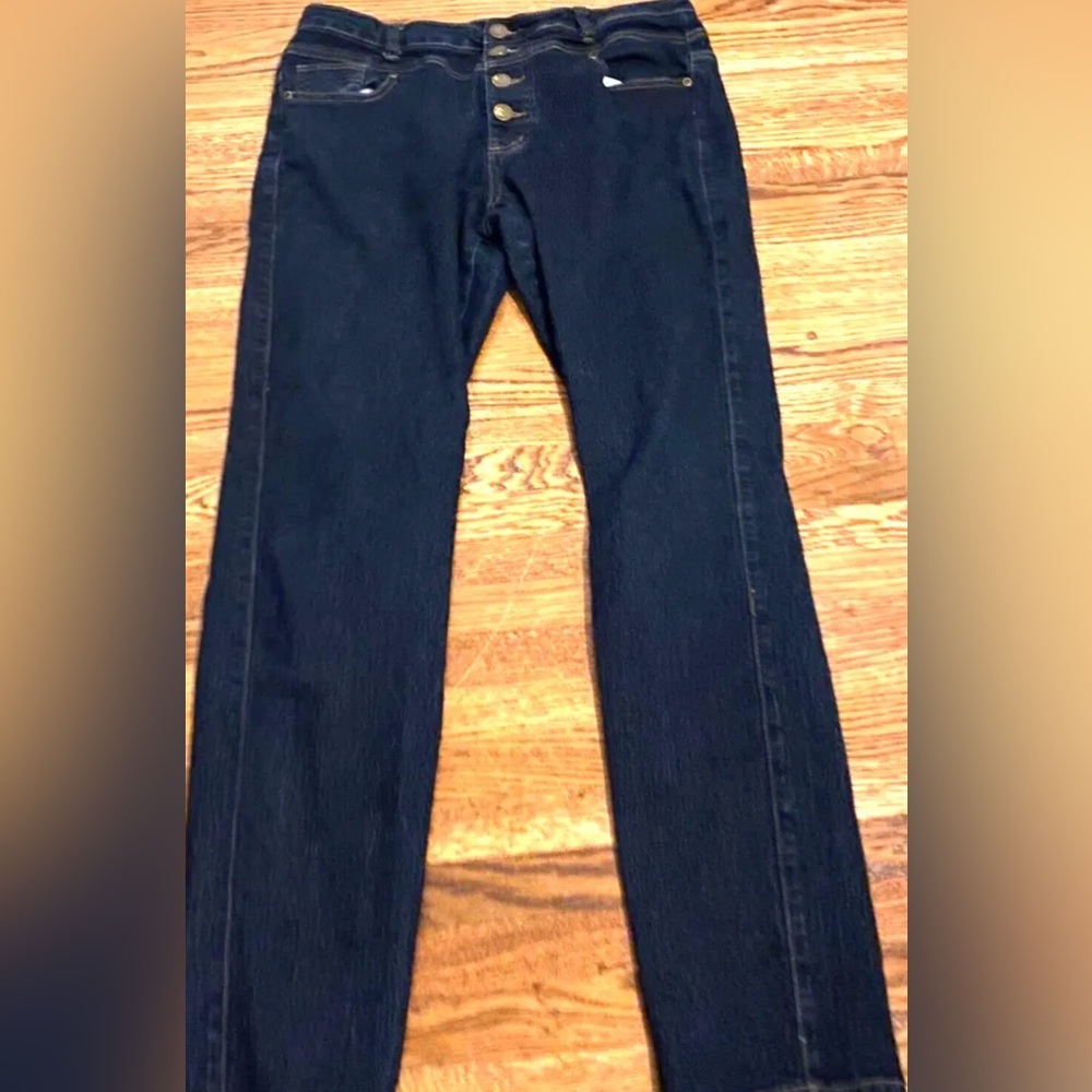 ModCloth Jeans Womens Size 12 High Rise Denim Button Up Fly Dark Wash
